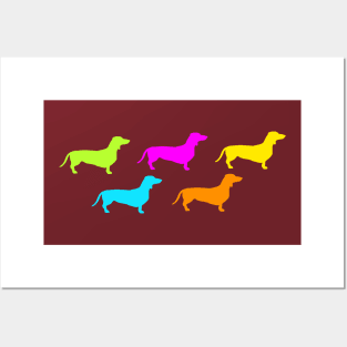 Five Dachshunds Posters and Art